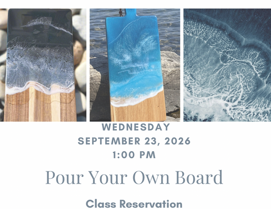 Wednesday      September 23, 2026 1:00 PM              Class Reservation $75 Deposit*