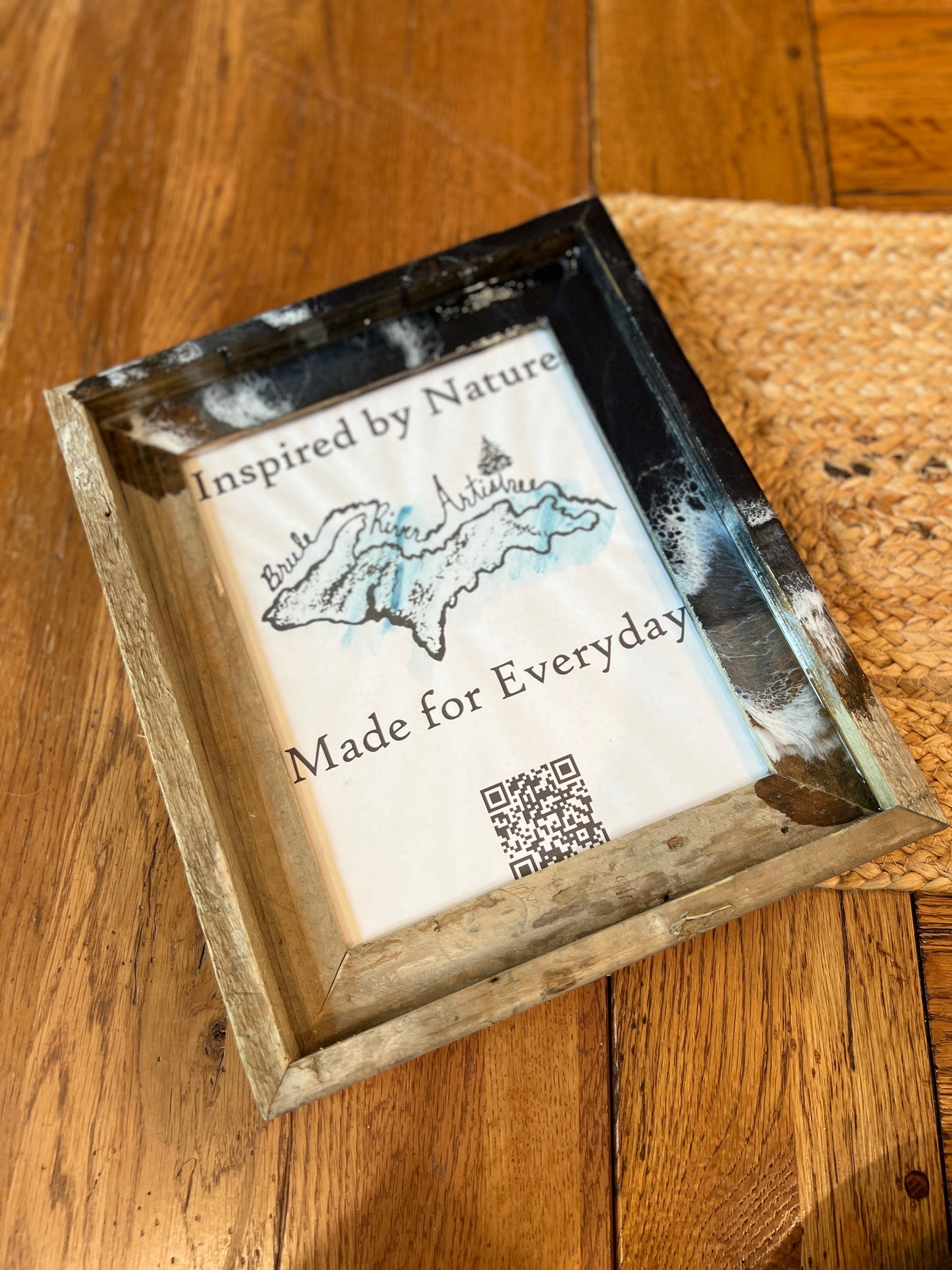 Wakes and Waves Reclaimed Wood Frame