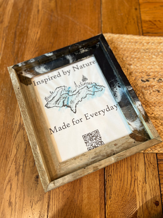 Wakes and Waves Reclaimed Wood Frame