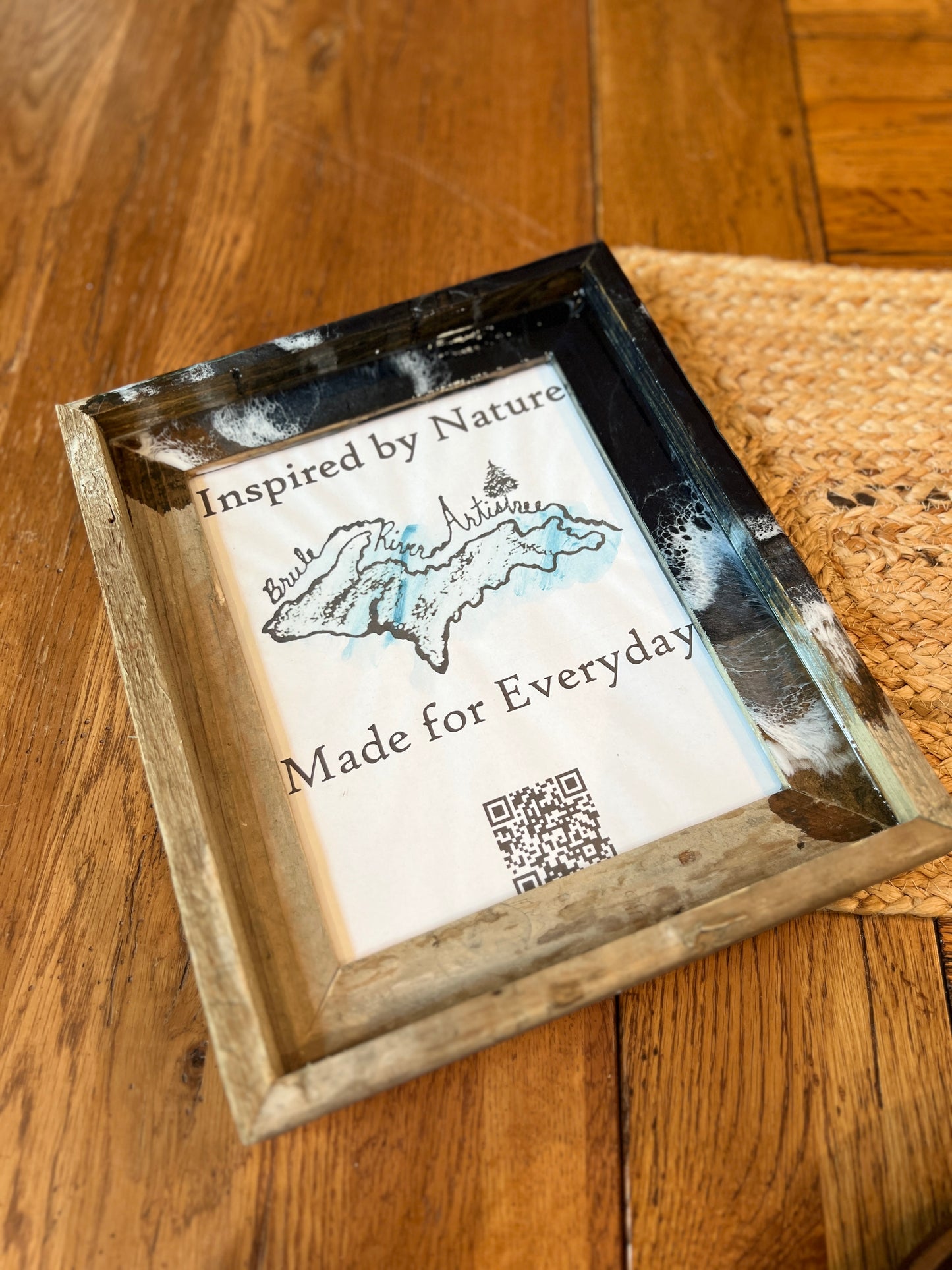 Wakes and Waves Reclaimed Wood Frame