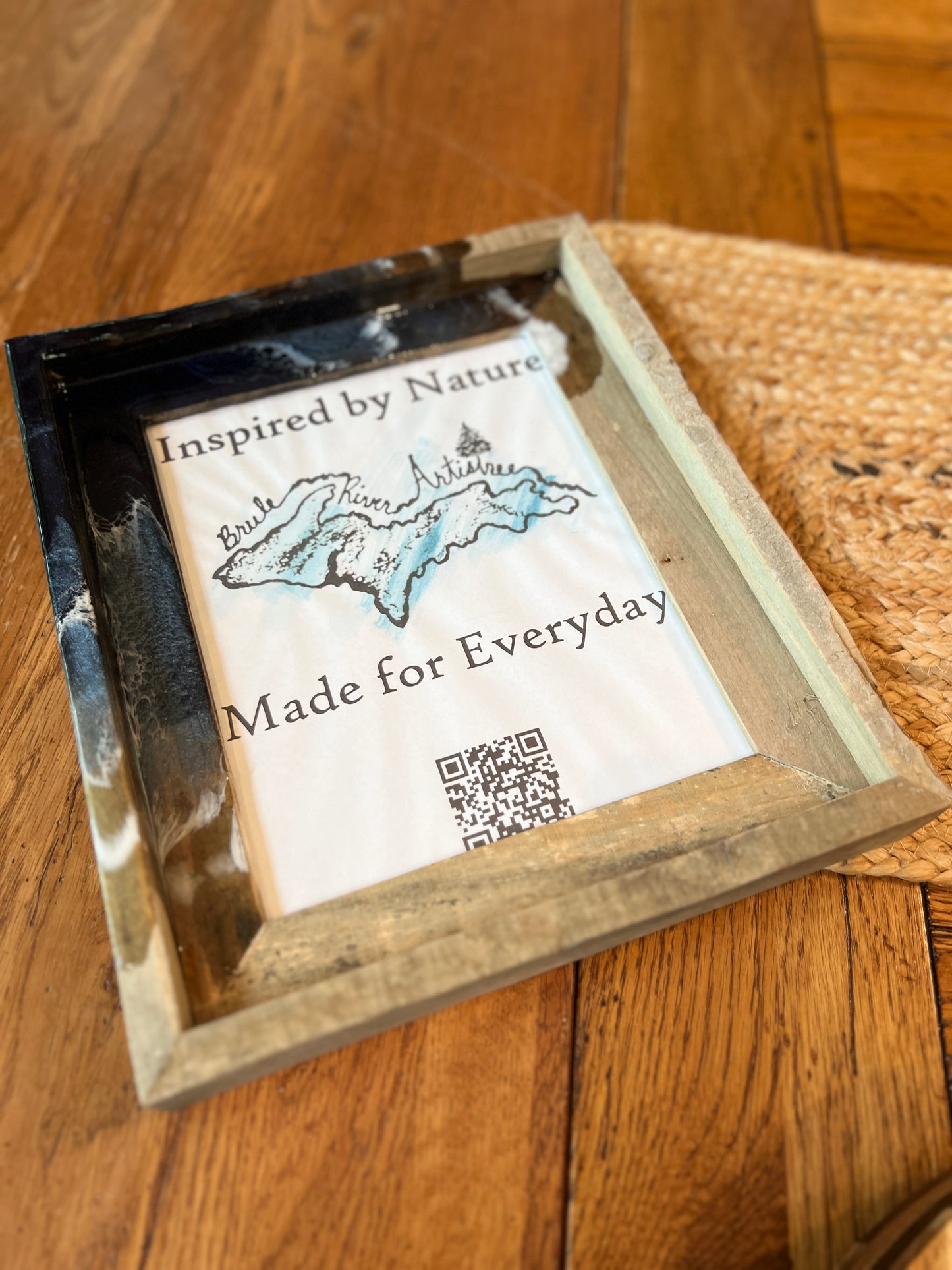 Wakes and Waves Reclaimed Wood Frame