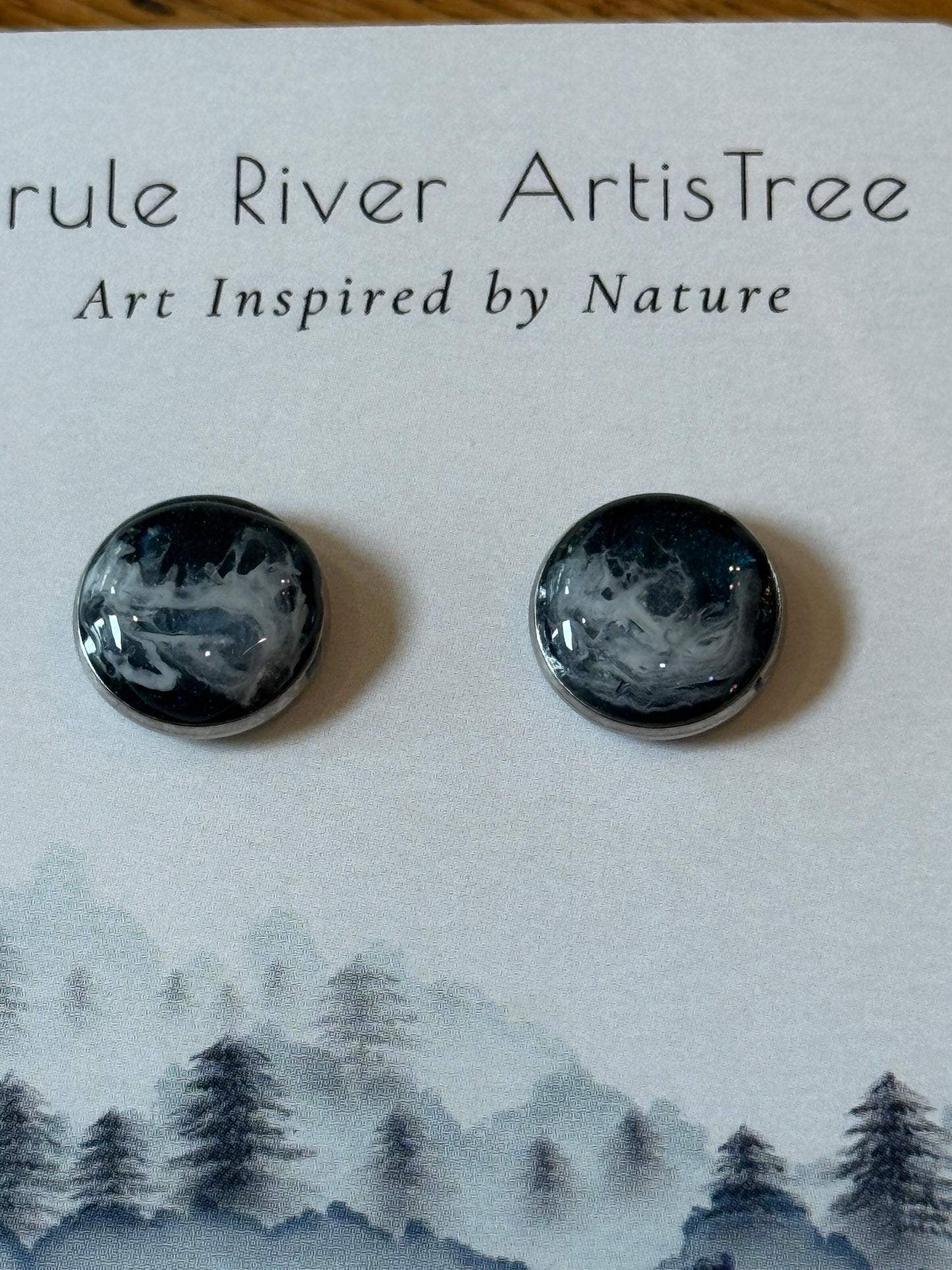 Wakes and waves Stainless Stud Earrings