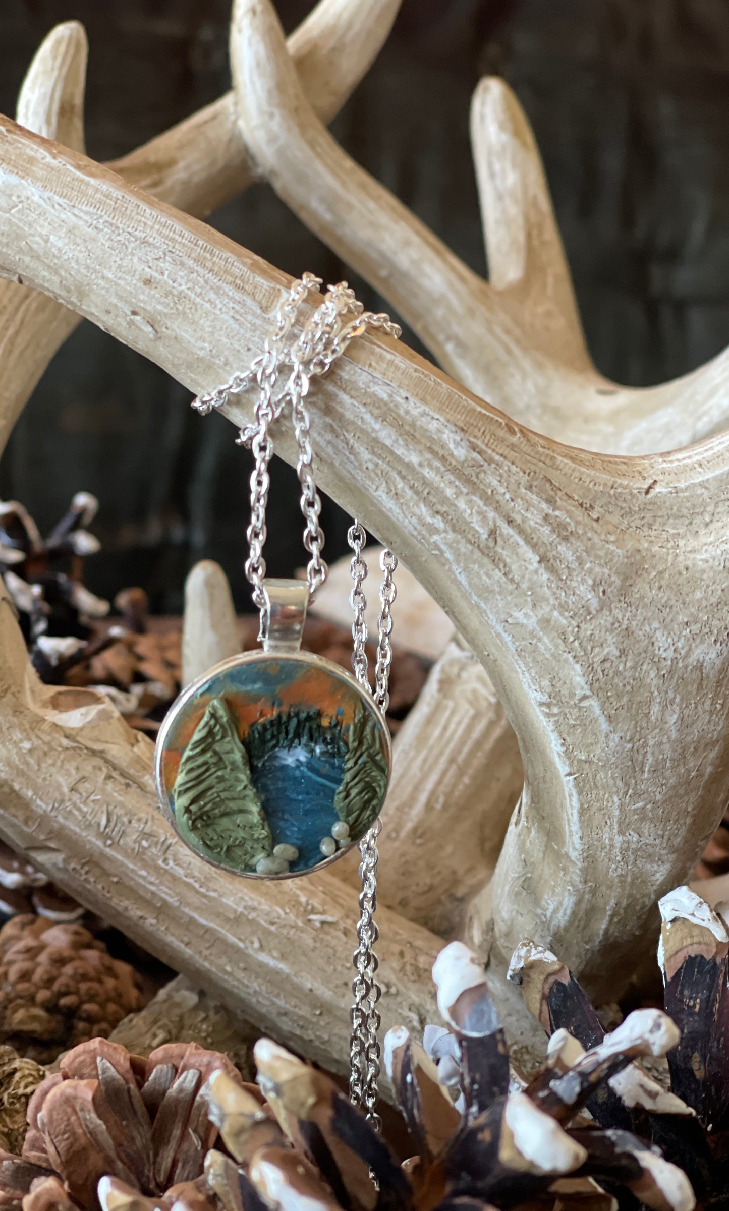 Wilderness                   Hand-sculpted Pendant Necklace