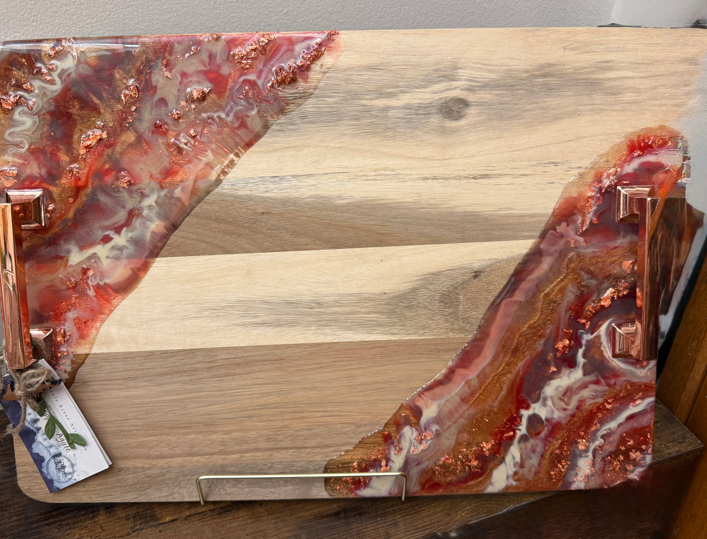 XL Copper Agate Serving Tray